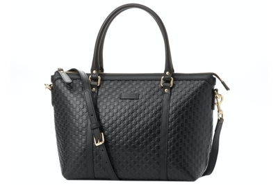Pre-owned Gucci Ssima Shoulder Bag Micro Black
