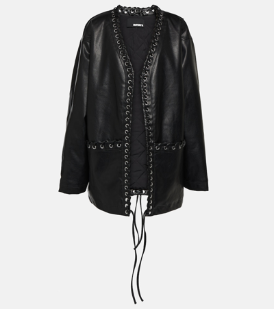 Rotate Birger Christensen Rotate Textured Oversized Jacket In Black