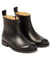 Christian Louboutin Bootynou Leather Ankle Boots In Black
