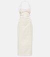 Jacquemus Robe Ruban Midi Drss Cutout Sides White In Beige