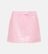 Courrèges Minirock Aus Beschichteter Baumwolle In Pink