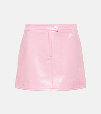 Courrèges Courreges Woman Pastel Pink Vinyl Mini Skirt