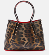 CHRISTIAN LOUBOUTIN CABAROCK SMALL LEOPARD-PRINT TOTE