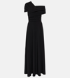 Co Short-sleeve Off-the-shoulder Maxi Dress In Black