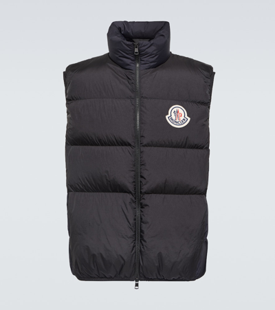 Moncler Almaz Ultra-light Nylon Down Waistcoat In Black