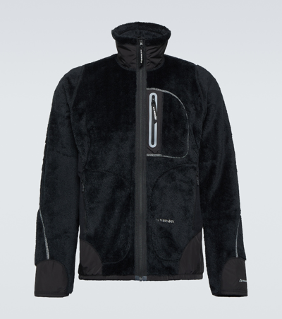 And Wander 18 High Loft Fleece Jacket In Black