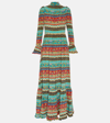 La Doublej La Double J Woman Maxi Dress Red Size L Silk In Multicoloured