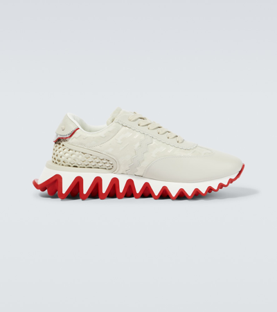 Christian Louboutin Loubishark Leather Sneakers In Beige