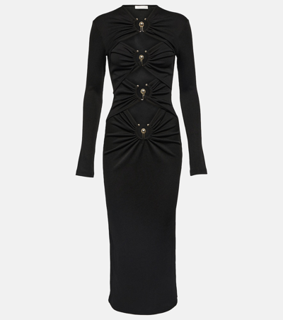 Christopher Esber Orbit Cutout Midi Dress In Black