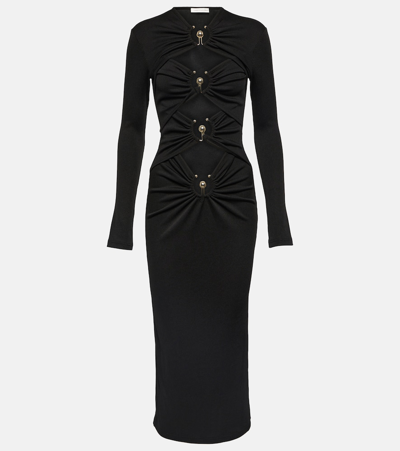 Christopher Esber 'cut Out Dress With Metallic Rings' In Black