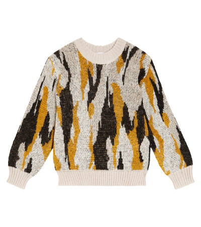 Molo Kids' Bello Intarsia Sweater In Multicoloured