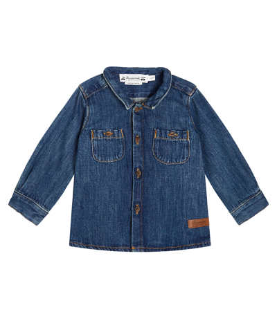 Bonpoint Baby Mico Denim Shirt In Blue