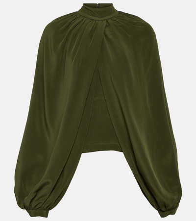 Co Draped Blouse In Green