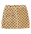 Paade Mode Polka-dot Cotton Corduroy Skirt In Beige