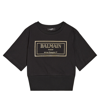 Balmain Logo Cotton T-shirt In Black