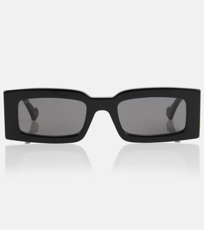 Gucci Gg1425s Rectangular Acetate Sunglasses In 003 Havana Havana Grey