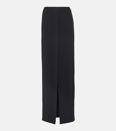 Dries Van Noten 绉纱加长半身裙 In Black