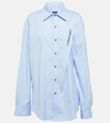 Y/project Logo Cotton Shirt In Blue