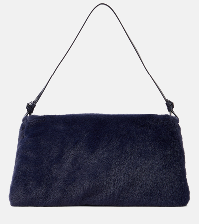 Staud Vivi Faux Suede Crossbody Bag In Blue