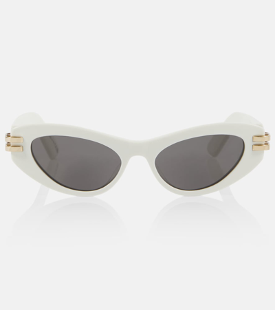 Dior C  B1u Cat-eye Sunglasses In White
