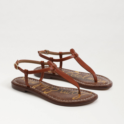 Sam Edelman Gigi Womens Leather Flats Thong Sandals In Brown