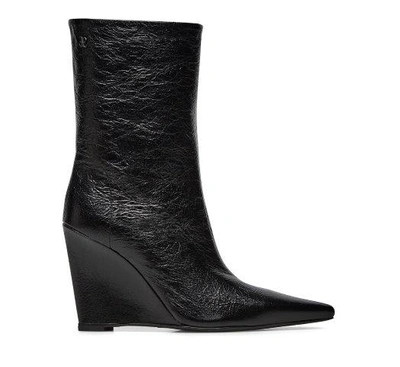 Fabi Calfskin Ankle Boot In Nero