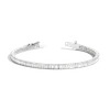 Aurate New York Baguette Diamond Tennis Bracelet In White