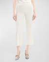 Theory Womens Stretch Polyester Cropped Pants In Iv