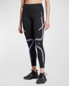 Adidas By Stella Mccartney Truepace Running Logo-print Leggings In Black/purglo