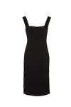 Federica Tosi Square-neck Sleeveless Dress In Black
