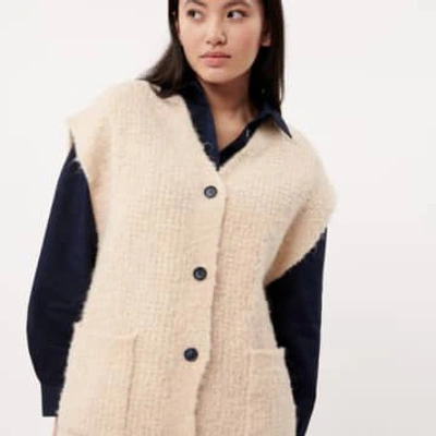 Frnch Magaly Knitted Gilet In Beige