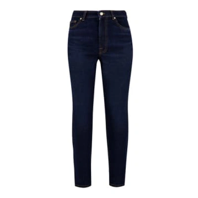 Zusss Trendy Mom Jeans Dark Blue