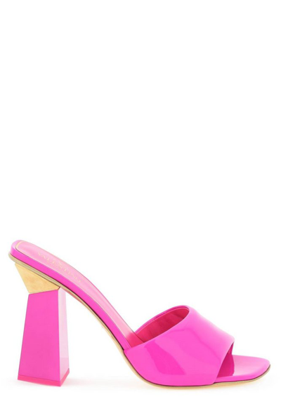 Valentino Garavani One Stud Hyper 105mm Leather Sandals In Fuchsia