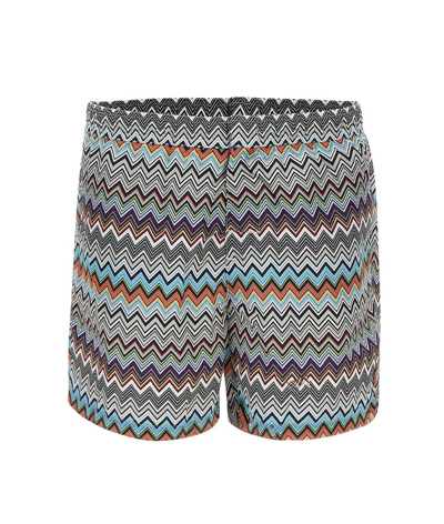Missoni Zig-zag Print Swim Shorts In Multi