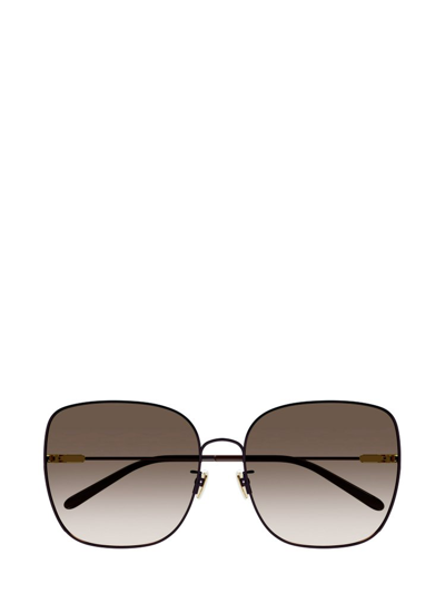 Chloé Eyewear Butterfly Frame Sunglasses In Brown