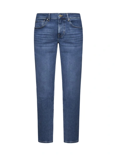 7 For All Mankind Slimmy Tapered Jeans In Light Blue