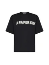 A Paper Kid Logo-print Cotton T-shirt In Black