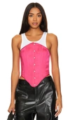Nbd Claudia Corset Top In Party Pink