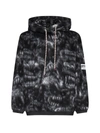 Aries Logo-patch Drawstring Hoodie In Black