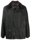 Barbour Bedale Jacket In Waxed Recycled Fabric In Green