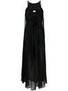 Filippa K Transparent Tie Detail Dress In Black