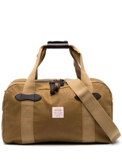 Filson Slogan-print Duffle Bag In Brown