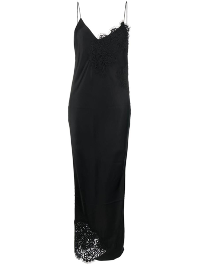 Rohe Lace-trim Slip Maxi Dress In Noir