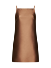 Valentino Techno Duchesse Mini Dress In Beige