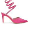 London Rag Elvira Rhinestone Embellished Strap Up Sandals In Pink