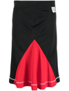 Wales Bonner Colour-block Midi Skirt In Black