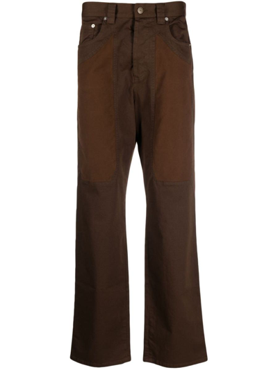Winnie Ny Panelled Stretch Bootcut Jeans In Brown