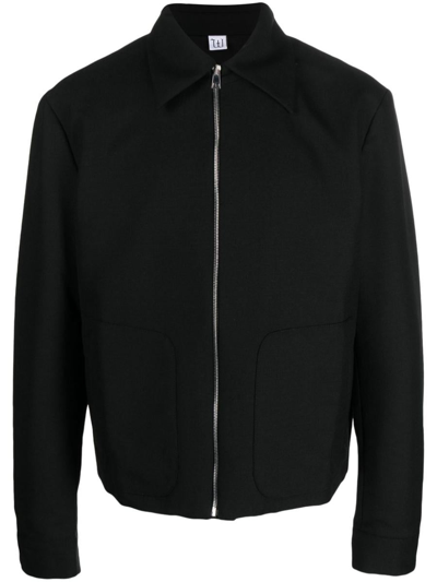 Winnie Ny Zip-up Wool-blend Shirt Jacket In Black