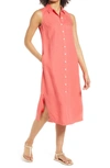 Tommy Bahama Tommy Bahaha Two Palms Linen Shirtdress In Pink