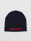 Marni Wool Blend Hat In Blue